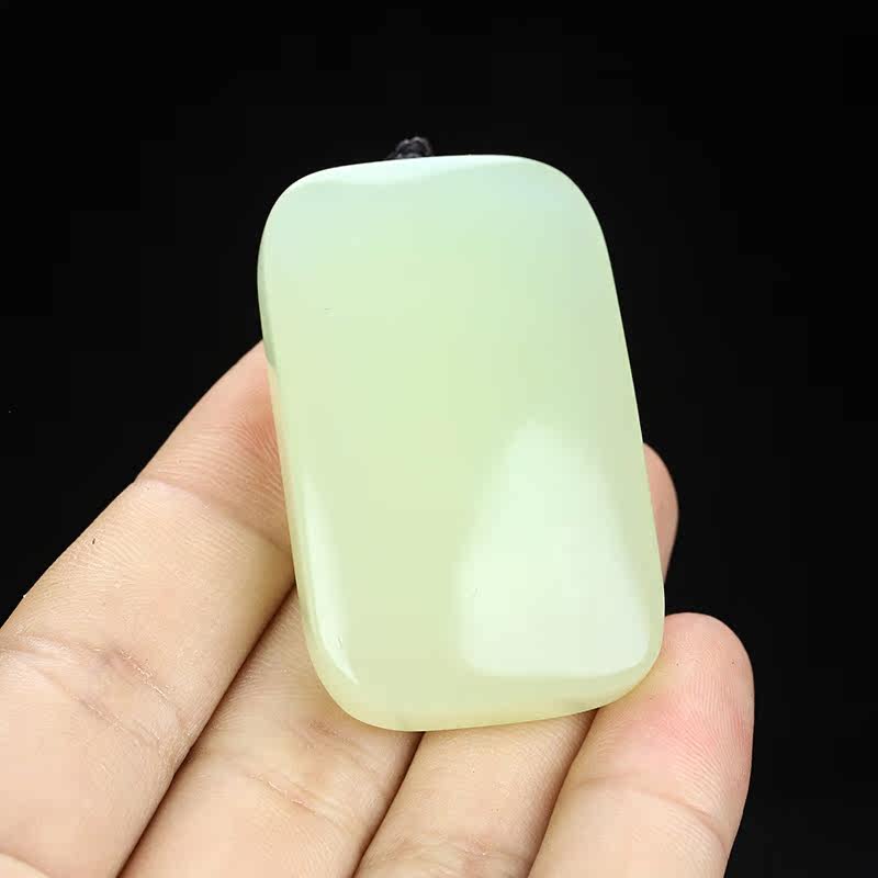 和田玉平安无事牌吊坠男女新疆玉平安牌玉佩黄口料玉石玉牌挂件