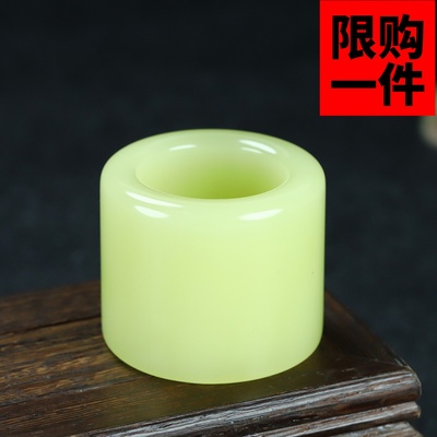 新疆玉和田玉黄口料扳指男士玉扳指玉戒指若羌黄口男大扳指玉指环