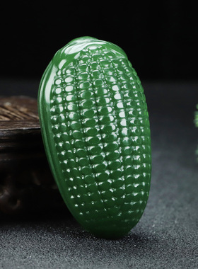 和田玉碧玉岁岁平安玉米手把件新疆玉硕果累累包谷穗把玩件小摆件