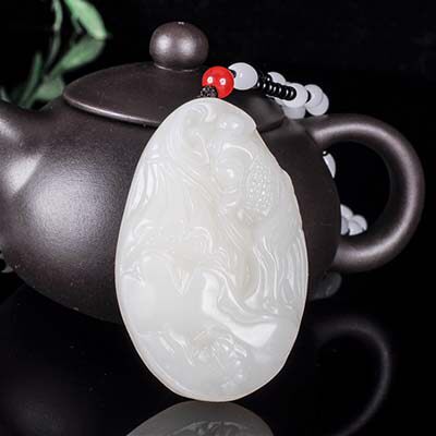 新疆和田玉鱼把件籽料羊脂白玉富贵有鱼吊坠连年有余鱼挂件毛衣链