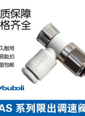 YBL带刻度调节阀最新款调节气缸节流阀 AS1201FS-06A-M5/01/02/03