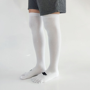 长筒五指袜男士秋冬季跑步运动袜子登山训练用高筒到膝盖袜子女纯