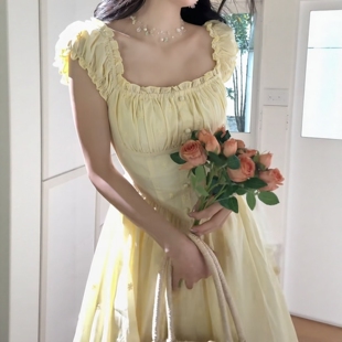 视频2028活力淑女U领长款修身收腰大摆连衣裙做衣服装裁剪纸样