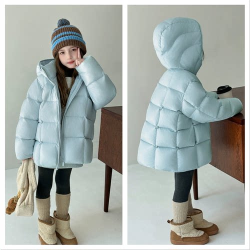 视频165男女通用儿童女童冬季中大童羽绒服外套纸样服装裁剪纸样