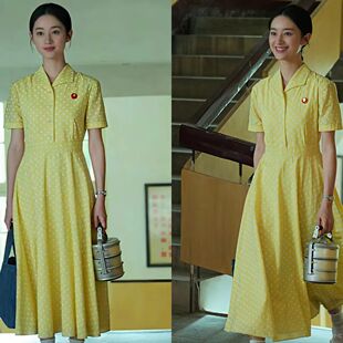 视频纯真年代方穆静2002小翻领长款短袖连衣裙做衣服装裁剪图纸样