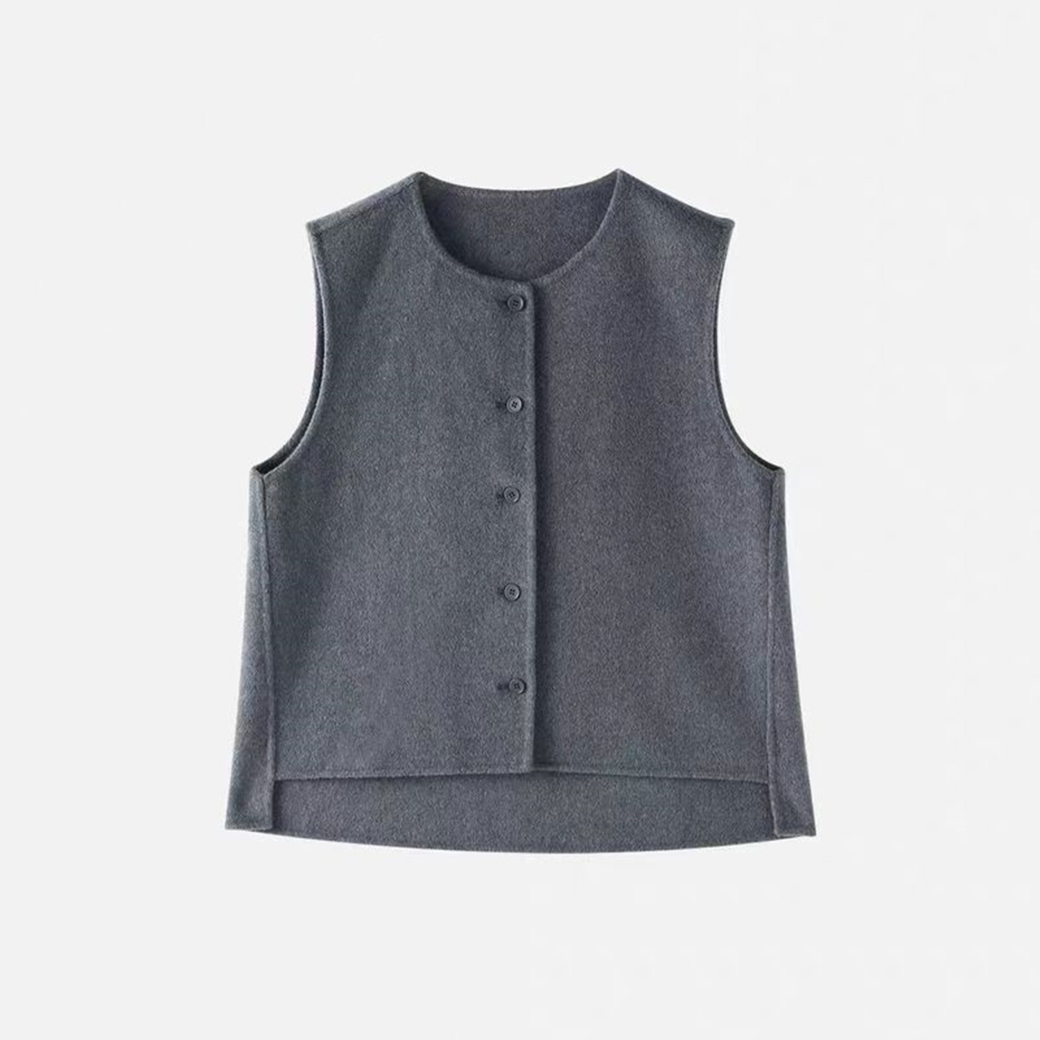 709中国风女士图纸坎肩双面马夹外套毛呢无袖背心做装裁剪图纸样