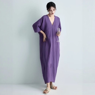 送教程740法式宽松连衣裙茧型宽松连衣裙夏短袖裙子女裁剪纸样