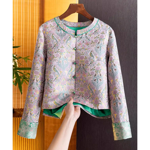 视频115棉衣香中式茶服上衣棉外套做衣服装裁剪图板宋锦提纸样