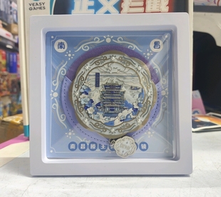 南昌滕王阁文创化妆镜礼物文创纪念品古风镜子便携浮雕金属化妆镜