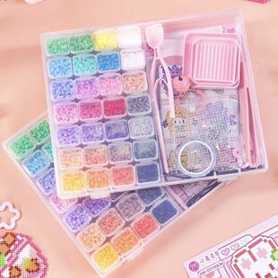 小麦青春DIY奇趣手工豆拼合集社拼豆融合豆材料包全套盒装diy工具