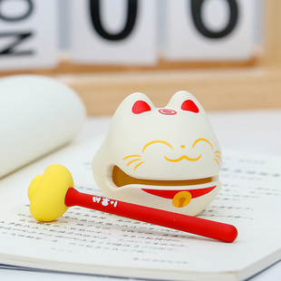 小木鱼摆件静心情绪稳定敲解压玩具办公室摆设桌面装饰品新年礼物