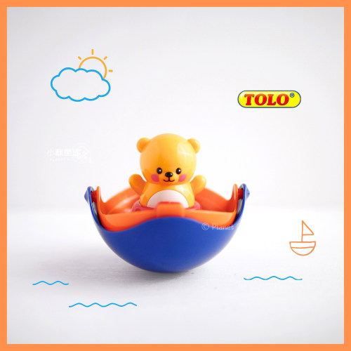 Tolo翻转摇摆小熊船多层不倒翁