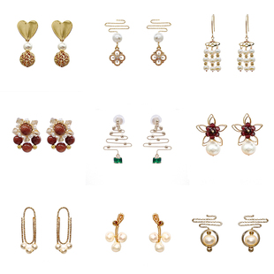 高级感美国14K包金淡水珍珠短小耳环耳夹ins 款 特价 ·小众原创不装