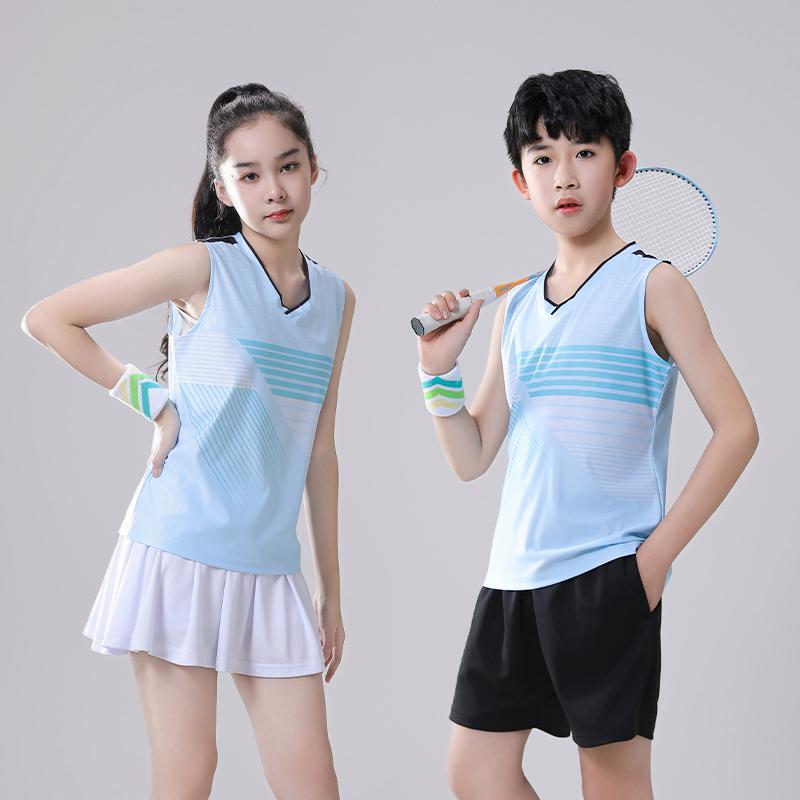儿童羽毛球套装男短袖训练运动服定制女生乒乓球比赛速干队服团购