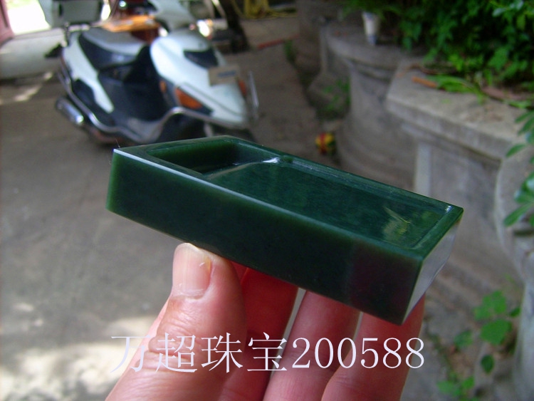 青玉砚台镇纸搁笔迷你携款手抄