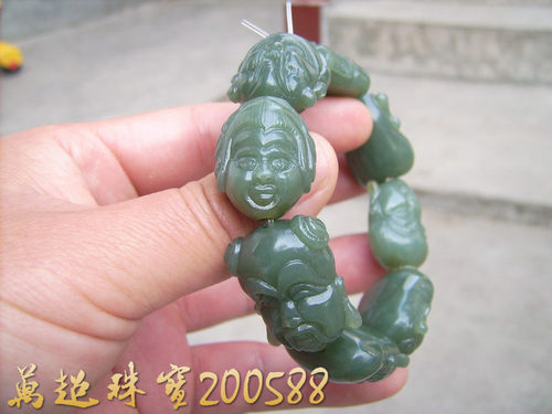青玉八仙手链把玩万超珠宝