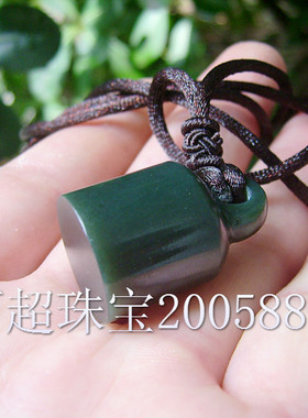 和田玉青玉印章圆章闲章秤砣印钮鼻钮挂件吊坠定制篆刻 万超珠宝