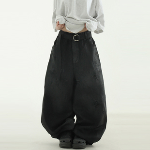 denim balloon 牛仔裤 oil unisex coated pants 韩代24 banding