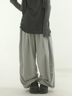 韩代23F/W cotton pin tuck balloon banding pants (unisex)卫裤