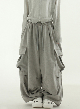 韩代25 oversize cotton cargo balloon banding pants(unisex)裤