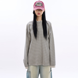 韩代Raucohouse Louis pigment stripe long sleeve 条纹长袖T恤