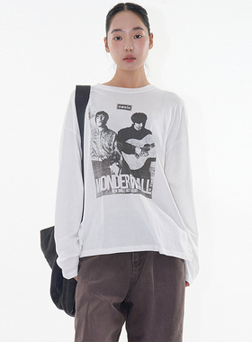 韩代Raucohouse Ever oasis printing long sleeve tee 印花长袖T