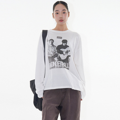 韩代Raucohouse印花长袖T恤