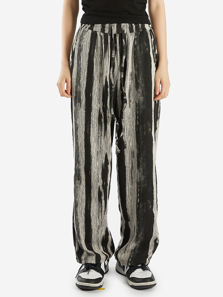 韩代Raucohouse Archromatic vertical dyeing banding pants长裤