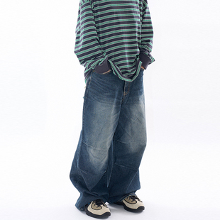 back parachute denim 韩代Raucohouse 牛仔裤 vintage pants Bay