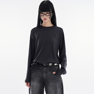 韩代Raucohouse Panel Incision unique long sleeve 拼接长袖T恤