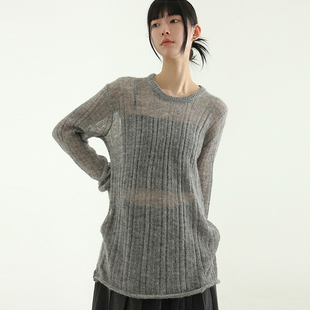 alpaca golgi 针织衫 24F 毛衣 半透长袖 设计师款 韩国代购 knit