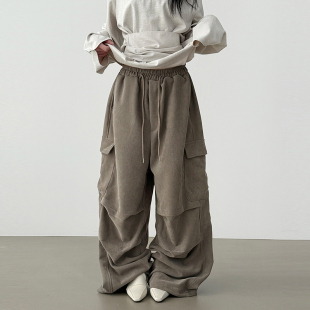 pants cozy 裤 宽松工装 unisex banding balloon cargo 韩代25F