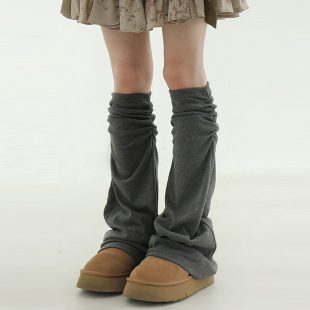 shirring boot cut 韩国代购 warmer soft leg 设计师复古腿套