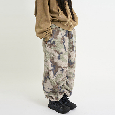 韩代Raucohouse摇粒绒迷彩卫裤