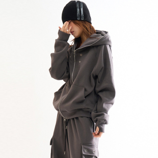 warmer full hood 韩代Raucohouse thermal zip 卫衣 Closer