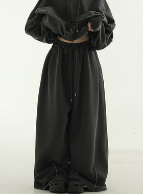 韩代24 line pigmented cotton balloon banding pants(unisex)裤