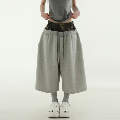 Localmansion韩代拼接抽绳短裤