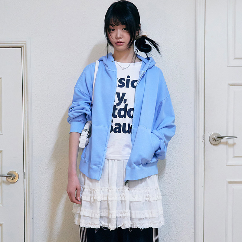 Raucohouse韩代水洗连帽卫衣