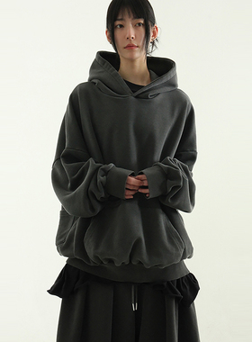 韩国代购24 heavy cotton muilti pocket hoody (unisex)帽衫上衣