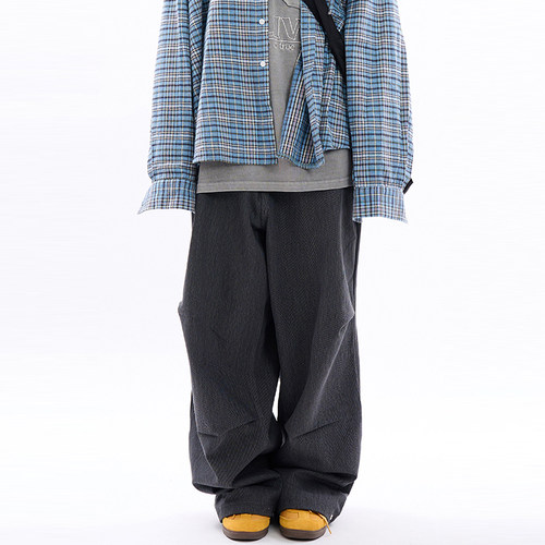 国内现货 Raucohouse Senj over parachute snap denim pants 裤