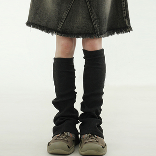 设计师款 golgi warmer 复古竖纹腿套百搭纯色女 leg 韩国代购