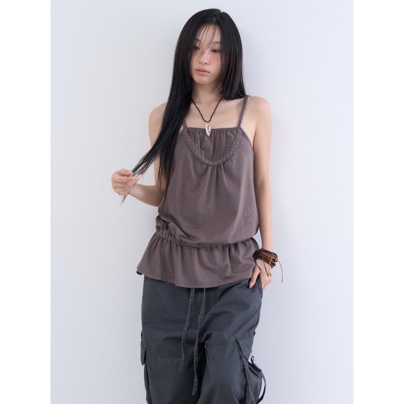 lowear韩代复古吊带背心