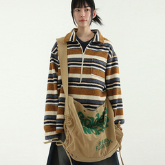 韩国代购25A/W pritned square cross bag 设计师字母印花单肩包