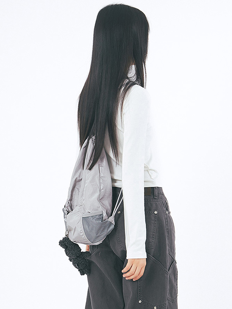 Raucohouse韩代抽绳双肩背包