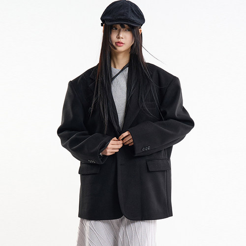 Raucohouse韩代毛呢西服外套