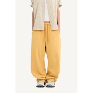 Raucohouse韩代 Round curve sweatpants 松紧腰抽绳运动裤宽松