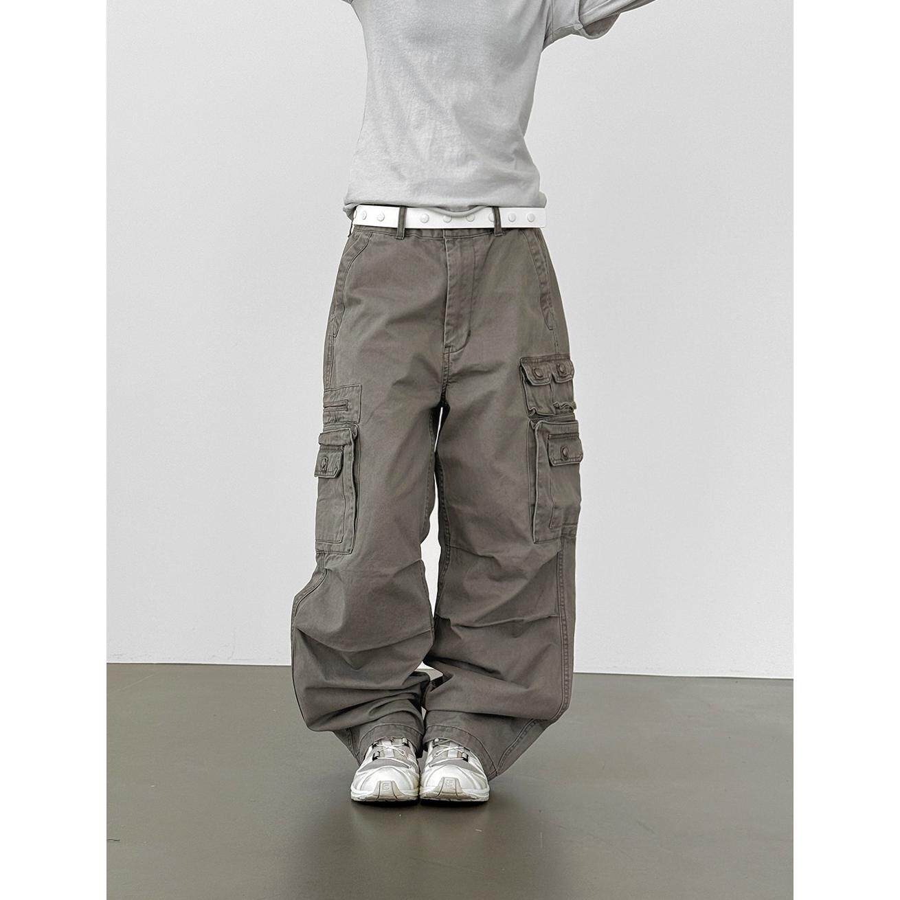 韩国代购26 multi cargo pocket field pants (unisex)口袋工装裤