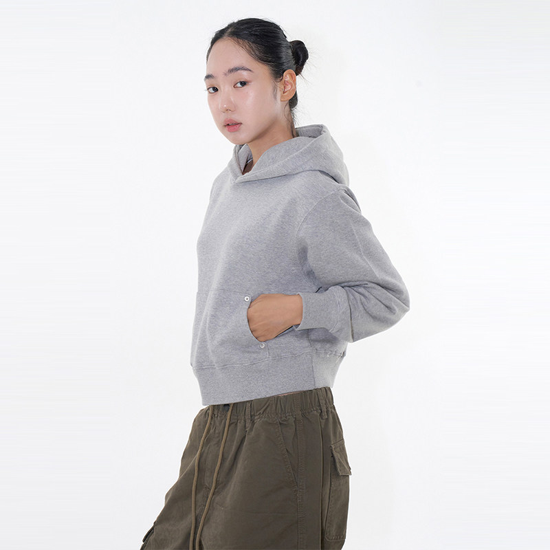 韩代Raucohouse Round rivet sweat hoodie 百搭长袖连帽卫衣女