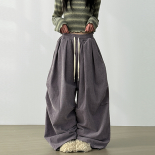 韩代25 pigmented corduroy balloon banding pants (unisex)长裤