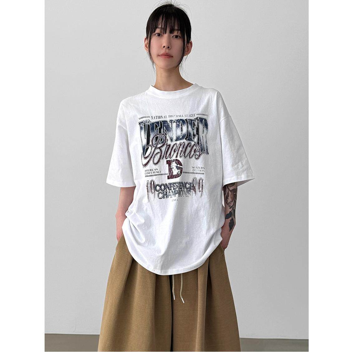 Localmansion韩代字母印花短袖T